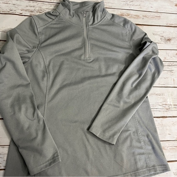 The North Face Gray Pullover Top 1/4 Zip Shirt jacket size large - Picture 1 of 11